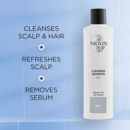 System 1 - Step 1: Shampoo | 300ml (Natural Hair With Light Thinning)