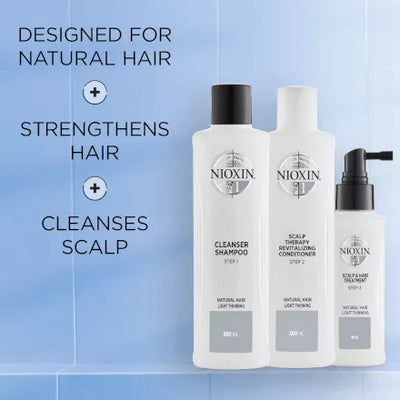 System 1 | Natural Hair with Light Thinning | Trial Kit