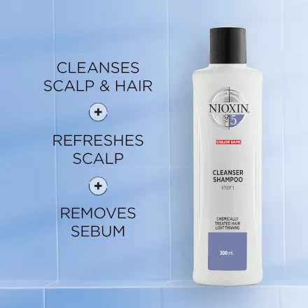 System 5 Cleanser Shampoo | for Chemically Treated Hair with Light Thinning | 300ml