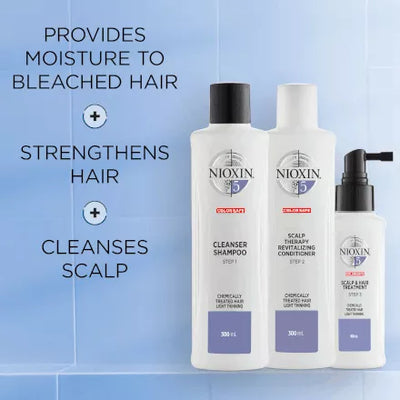 System 5 | Bleached/Chemically Treated Hair with Light Thinning | Trial Kit